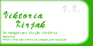 viktoria kirjak business card