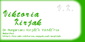 viktoria kirjak business card